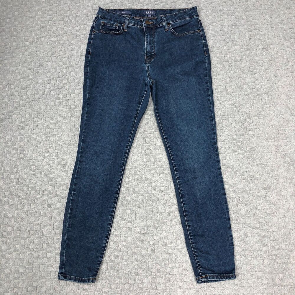 NYDJ Jeans Womens 8 Blue Skinny Medium Wash Lift Tuck Technology Stretch Denim